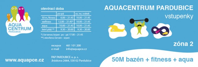 Aquacentrum Pardubice Cenik
